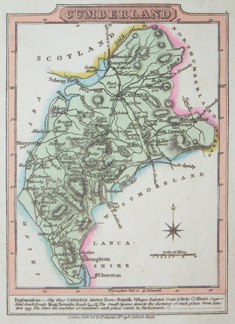 Map of Cumberland - Wallis